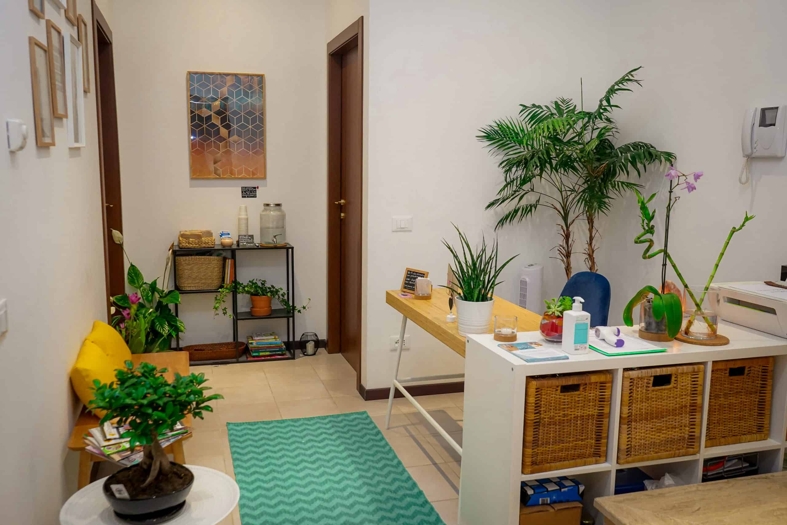 Ingresso segreteria sala d'attesa da Niva studio benessere a porta di roma Nord